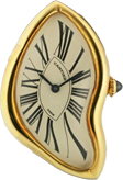 Soft gold melting clock