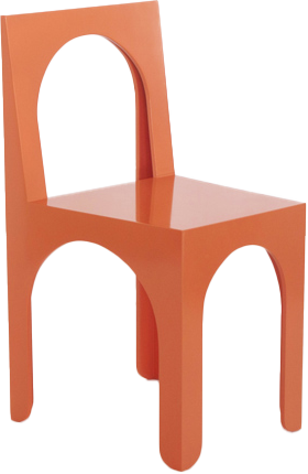 Coral arched chair
